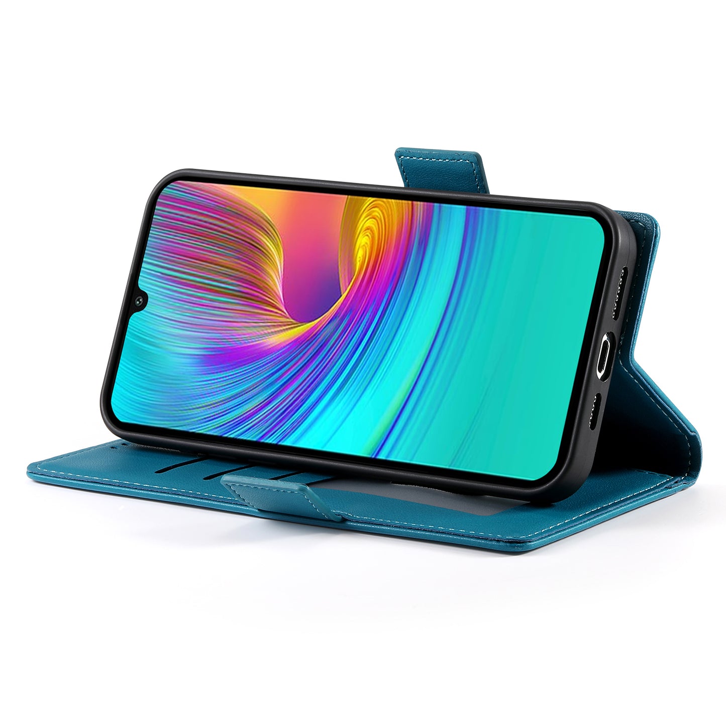 DF-010 For Samsung Galaxy A16 5G / A16 4G Stand Case PU Leather Wallet Phone Cover - Blue