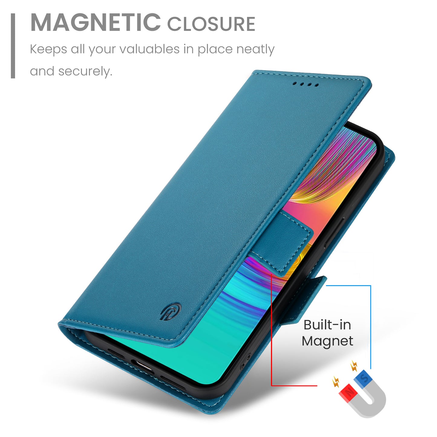DF-010 For Samsung Galaxy A16 5G / A16 4G Stand Case PU Leather Wallet Phone Cover - Blue