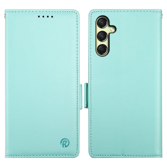 DF-010 For Samsung Galaxy A16 5G / A16 4G Stand Case PU Leather Wallet Phone Cover - Mint Green