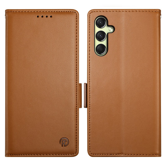DF-010 For Samsung Galaxy A16 5G / A16 4G Stand Case PU Leather Wallet Phone Cover - Brown