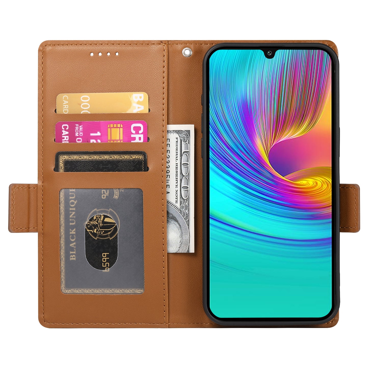 DF-010 For Samsung Galaxy A16 5G / A16 4G Stand Case PU Leather Wallet Phone Cover - Brown