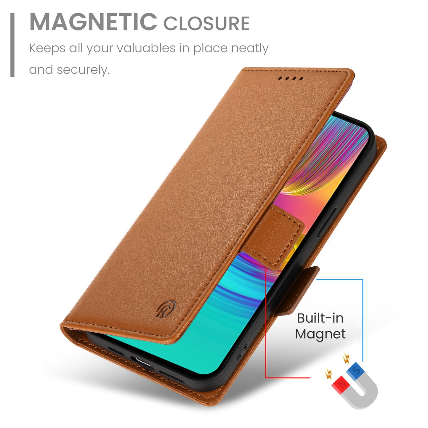 DF-010 For Samsung Galaxy A16 5G / A16 4G Stand Case PU Leather Wallet Phone Cover - Brown