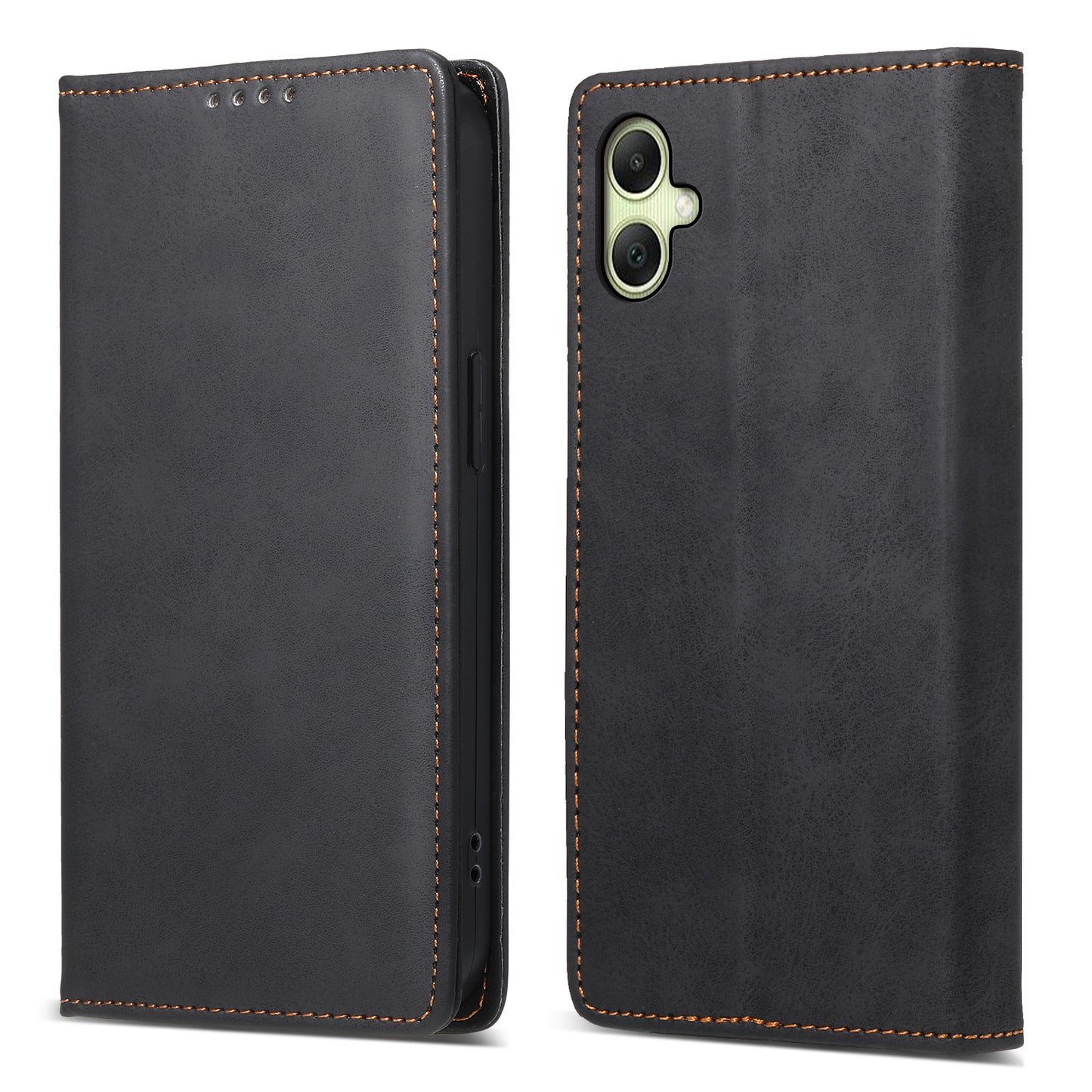 DF-05 For Samsung Galaxy A06 Wallet Case RFID Blocking PU Leather Phone Cover - Black