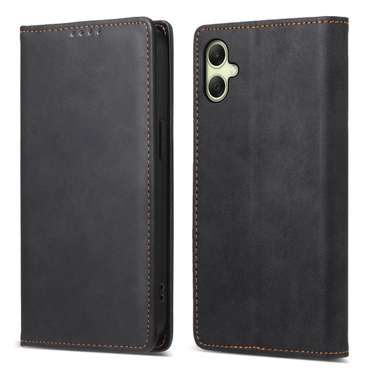 DF-05 For Samsung Galaxy A06 Wallet Case RFID Blocking PU Leather Phone Cover - Black