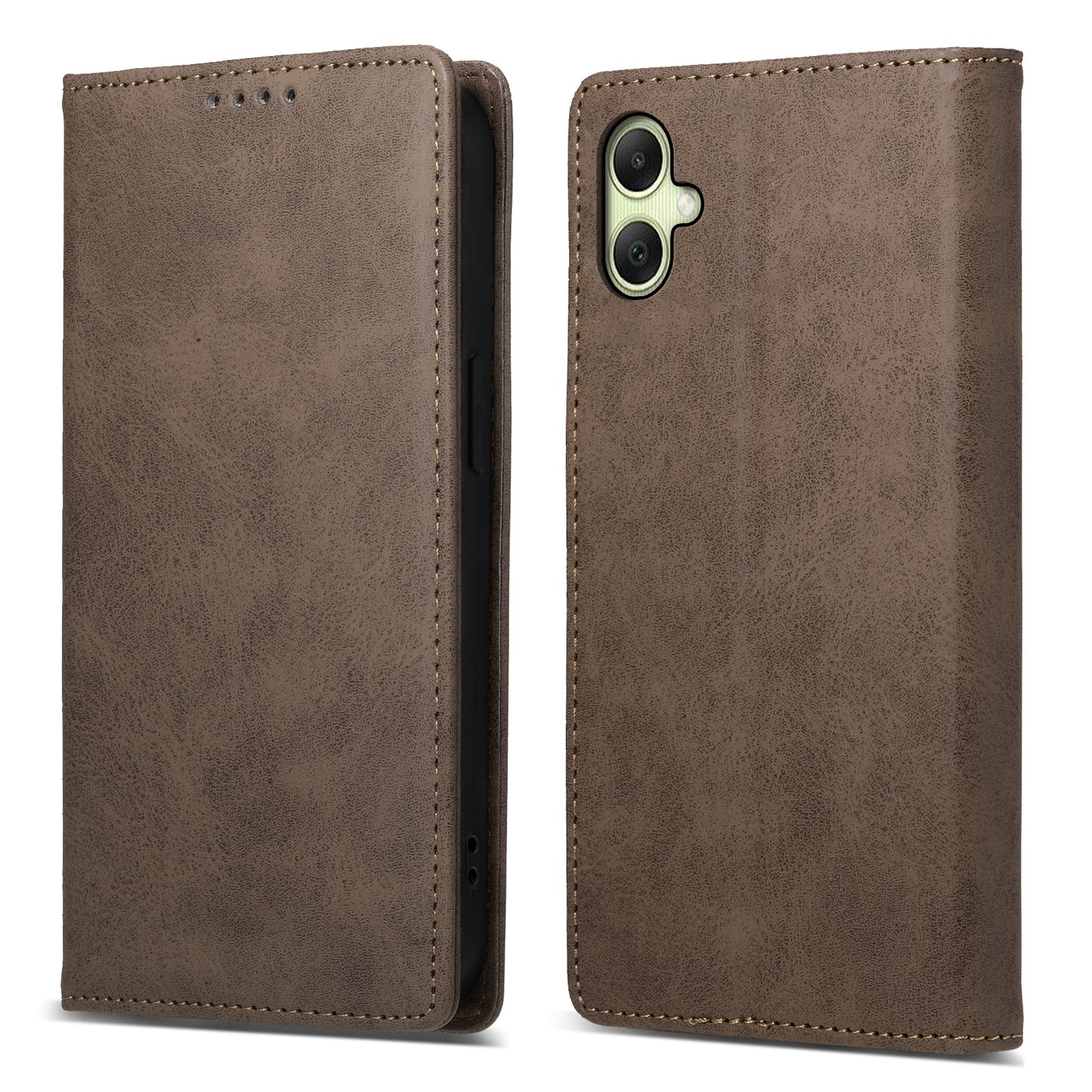 DF-05 For Samsung Galaxy A06 Wallet Case RFID Blocking PU Leather Phone Cover - Brown