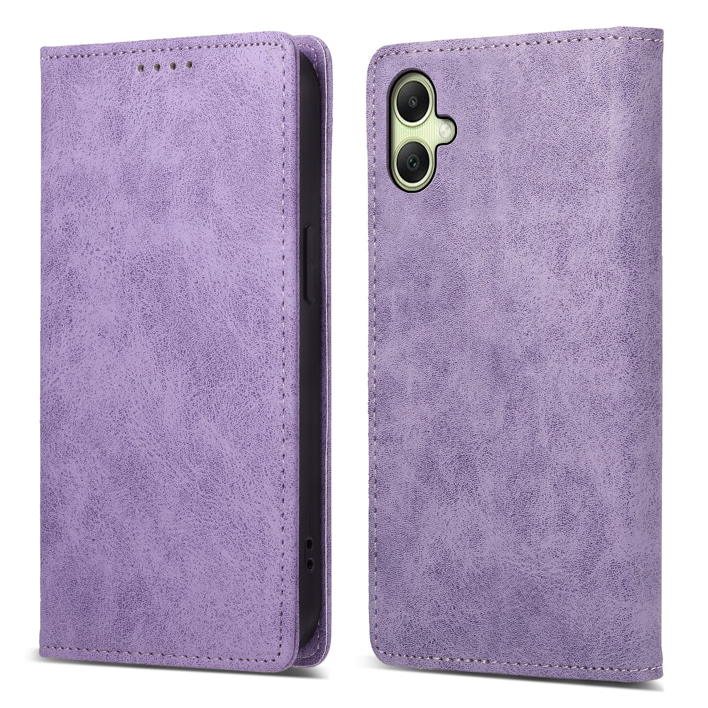 DF-05 For Samsung Galaxy A06 Wallet Case RFID Blocking PU Leather Phone Cover - Purple