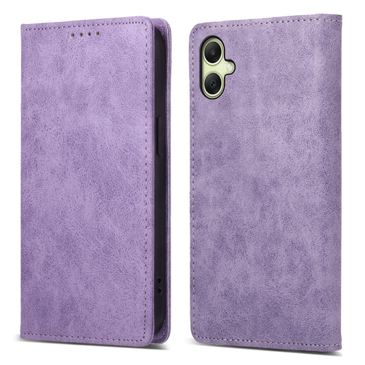 DF-05 For Samsung Galaxy A06 Wallet Case RFID Blocking PU Leather Phone Cover - Purple