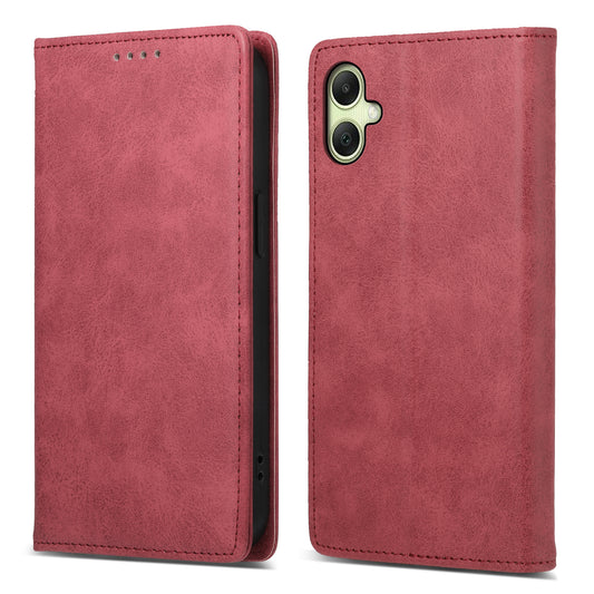 DF-05 For Samsung Galaxy A06 Wallet Case RFID Blocking PU Leather Phone Cover - Red