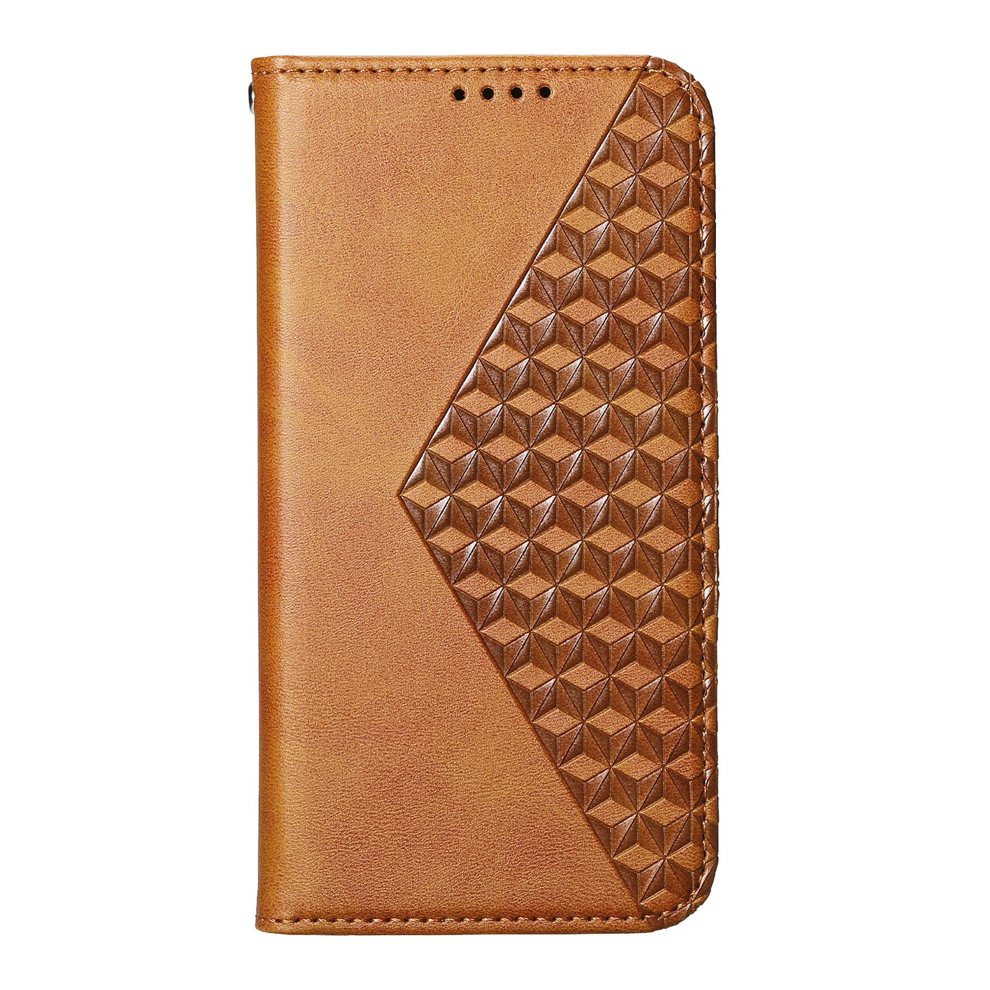 For Samsung Galaxy A06 Case Calf Texture PU Leather Phone Cover with Wallet - Yellow