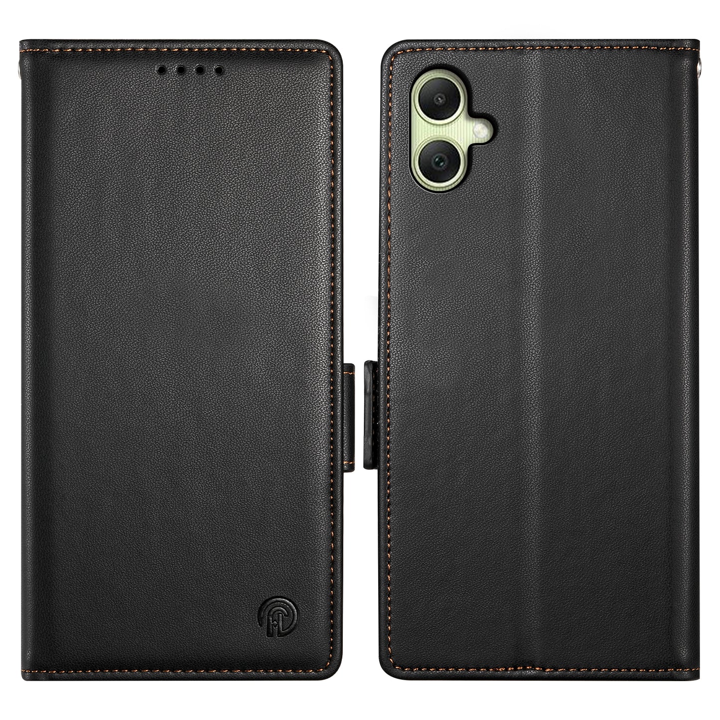 DF-010 For Samsung Galaxy A06 Stand Case PU Leather Wallet Phone Cover - Black