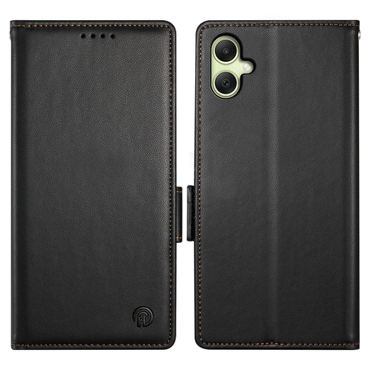 DF-010 For Samsung Galaxy A06 Stand Case PU Leather Wallet Phone Cover - Black