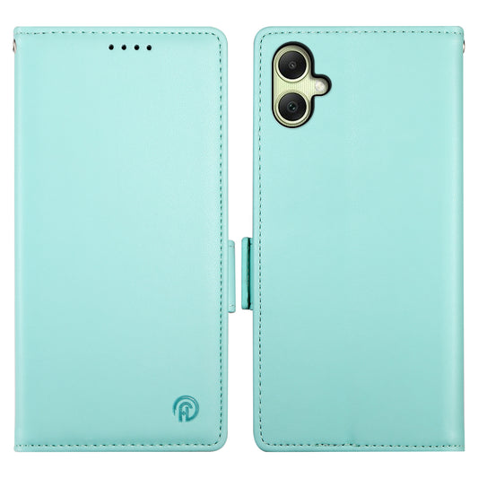 DF-010 For Samsung Galaxy A06 Stand Case PU Leather Wallet Phone Cover - Mint Green