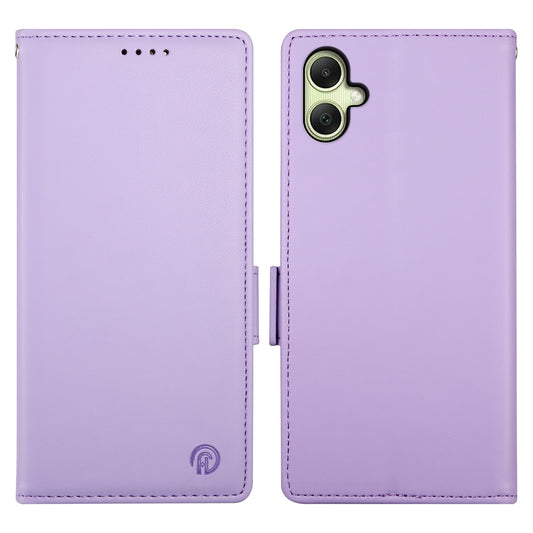 DF-010 For Samsung Galaxy A06 Stand Case PU Leather Wallet Phone Cover - Purple