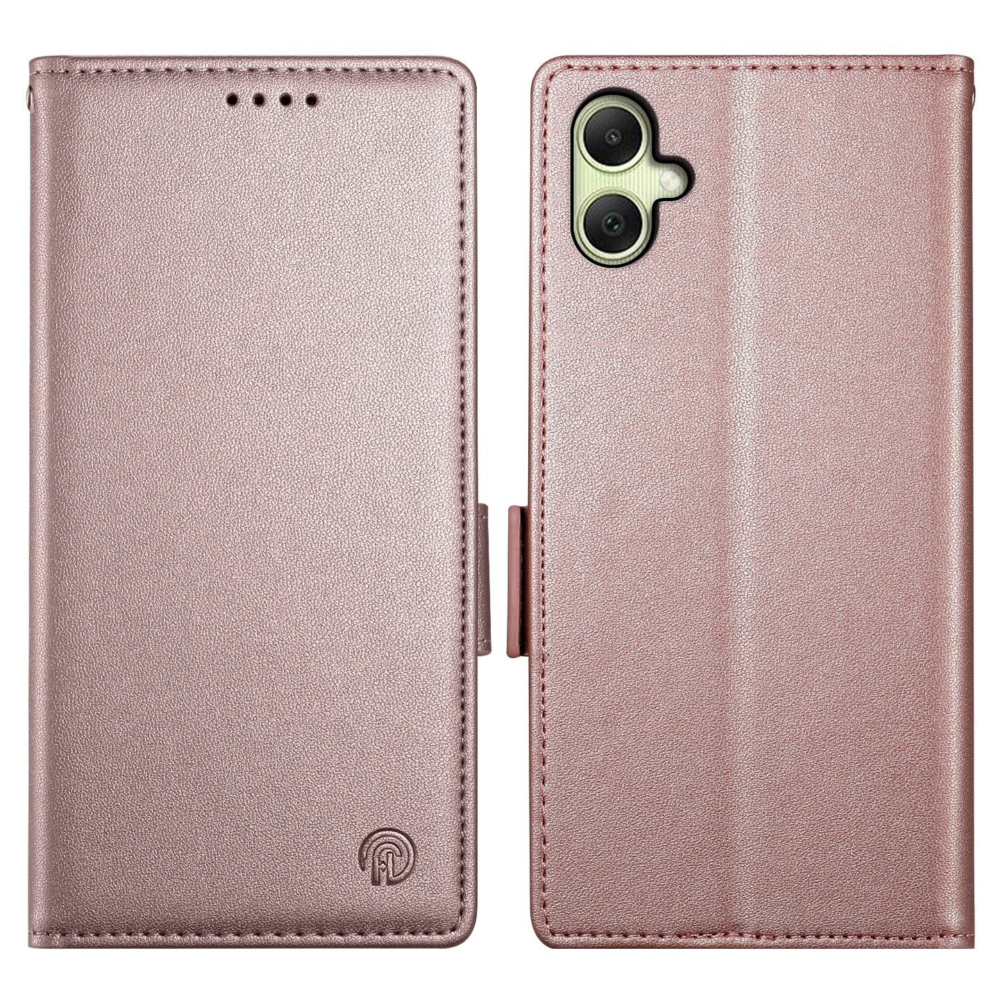 DF-010 For Samsung Galaxy A06 Stand Case PU Leather Wallet Phone Cover - Rose Gold