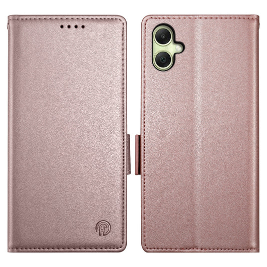 DF-010 For Samsung Galaxy A06 Stand Case PU Leather Wallet Phone Cover - Rose Gold