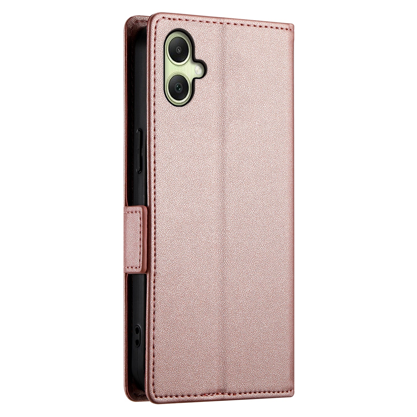 DF-010 For Samsung Galaxy A06 Stand Case PU Leather Wallet Phone Cover - Rose Gold