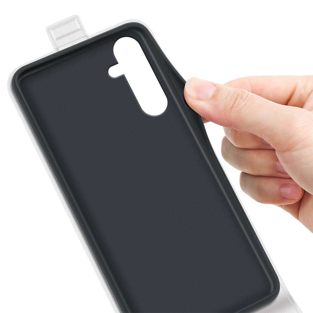 For Samsung Galaxy A16 5G / A16 4G Case with Card Slots Vertical Flip Leather Phone Cover - White