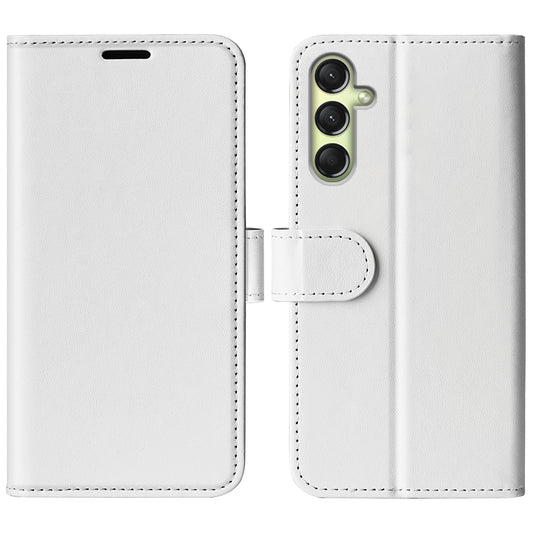 For Samsung Galaxy A16 5G / A16 4G Wallet Case Crazy Horse Texture Stand Leather Phone Cover - White