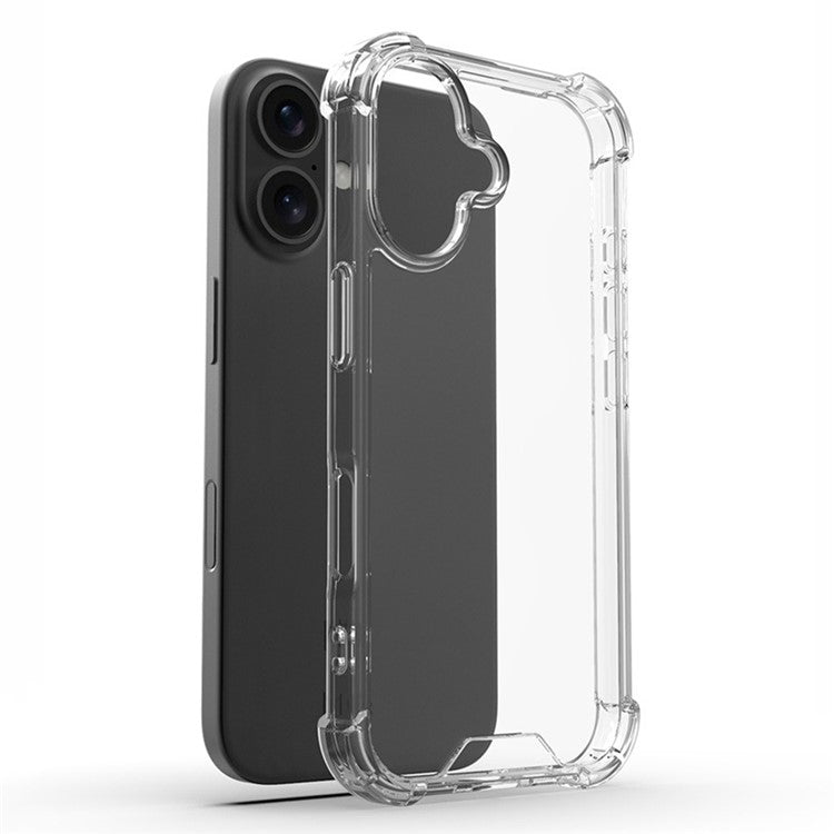 For iPhone 16 Plus Case Reinforced Corners TPU Frame + Acrylic Back Phone Cover