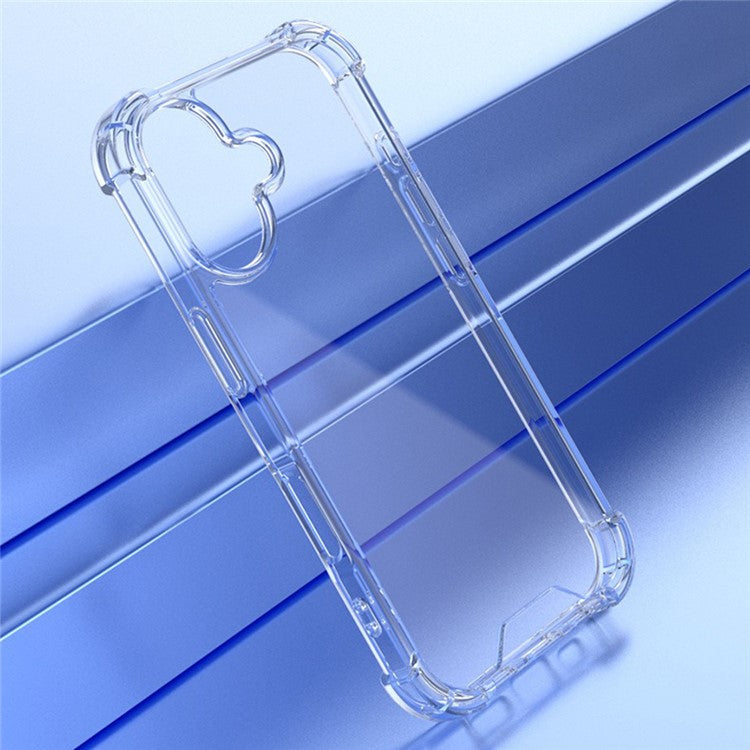 For iPhone 16 Plus Case Reinforced Corners TPU Frame + Acrylic Back Phone Cover