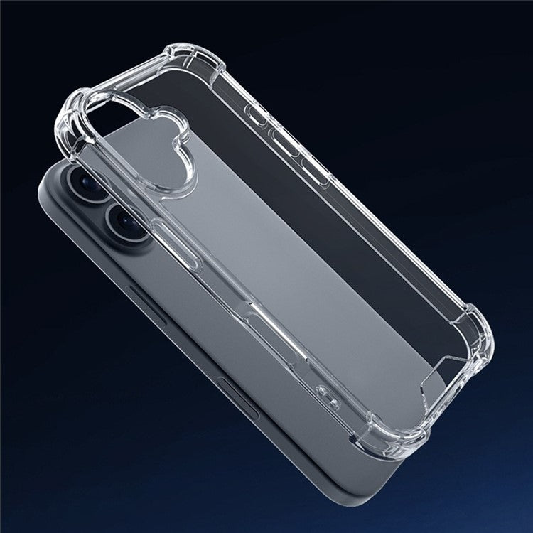 For iPhone 16 Plus Case Reinforced Corners TPU Frame + Acrylic Back Phone Cover