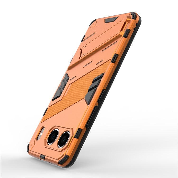 For OnePlus Nord 4 Case PC+TPU Shockproof Phone Cover with Kickstand - Orange