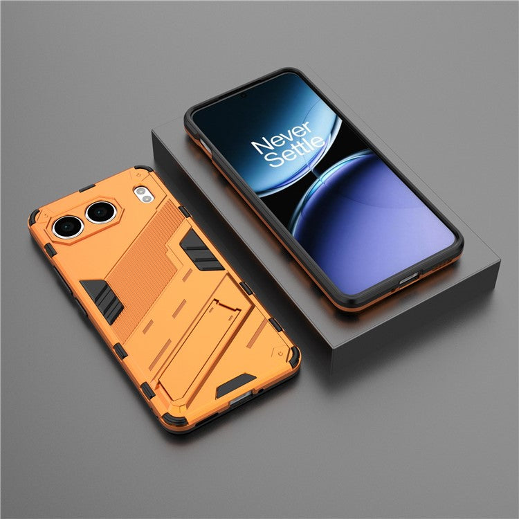 For OnePlus Nord 4 Case PC+TPU Shockproof Phone Cover with Kickstand - Orange