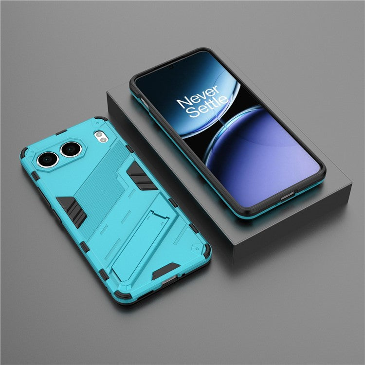For OnePlus Nord 4 Case PC+TPU Shockproof Phone Cover with Kickstand - Baby Blue