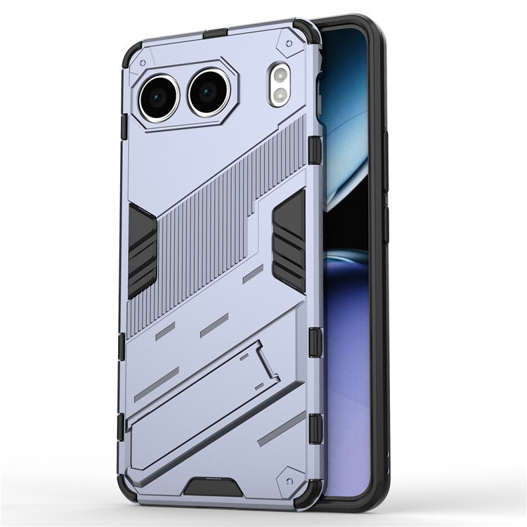 For OnePlus Nord 4 Case PC+TPU Shockproof Phone Cover with Kickstand - Grey