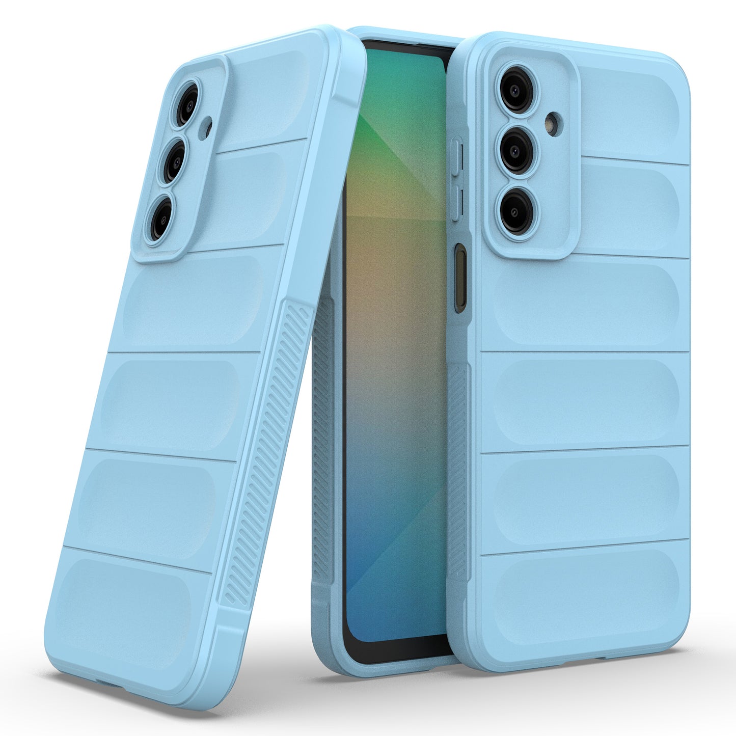 For Samsung Galaxy A16 5G / A16 4G Case Anti-Drop Soft TPU Rugged Phone Back Cover - Baby Blue