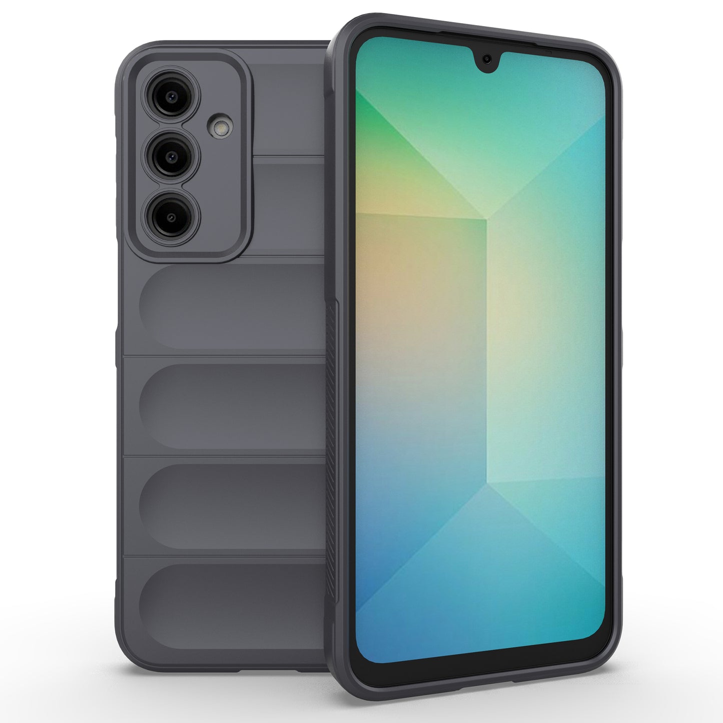 For Samsung Galaxy A16 5G / A16 4G Case Anti-Drop Soft TPU Rugged Phone Back Cover - Dark Grey