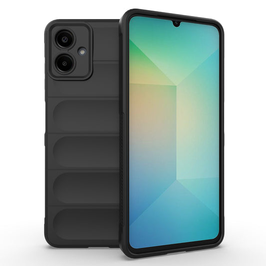 For Samsung Galaxy A06 Case Anti-Drop Soft TPU Rugged Phone Back Cover - Black
