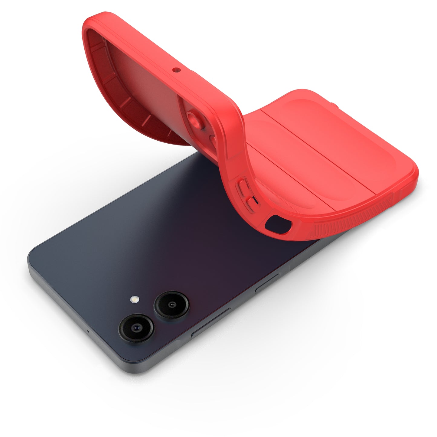 For Samsung Galaxy A06 Case Anti-Drop Soft TPU Rugged Phone Back Cover - Red