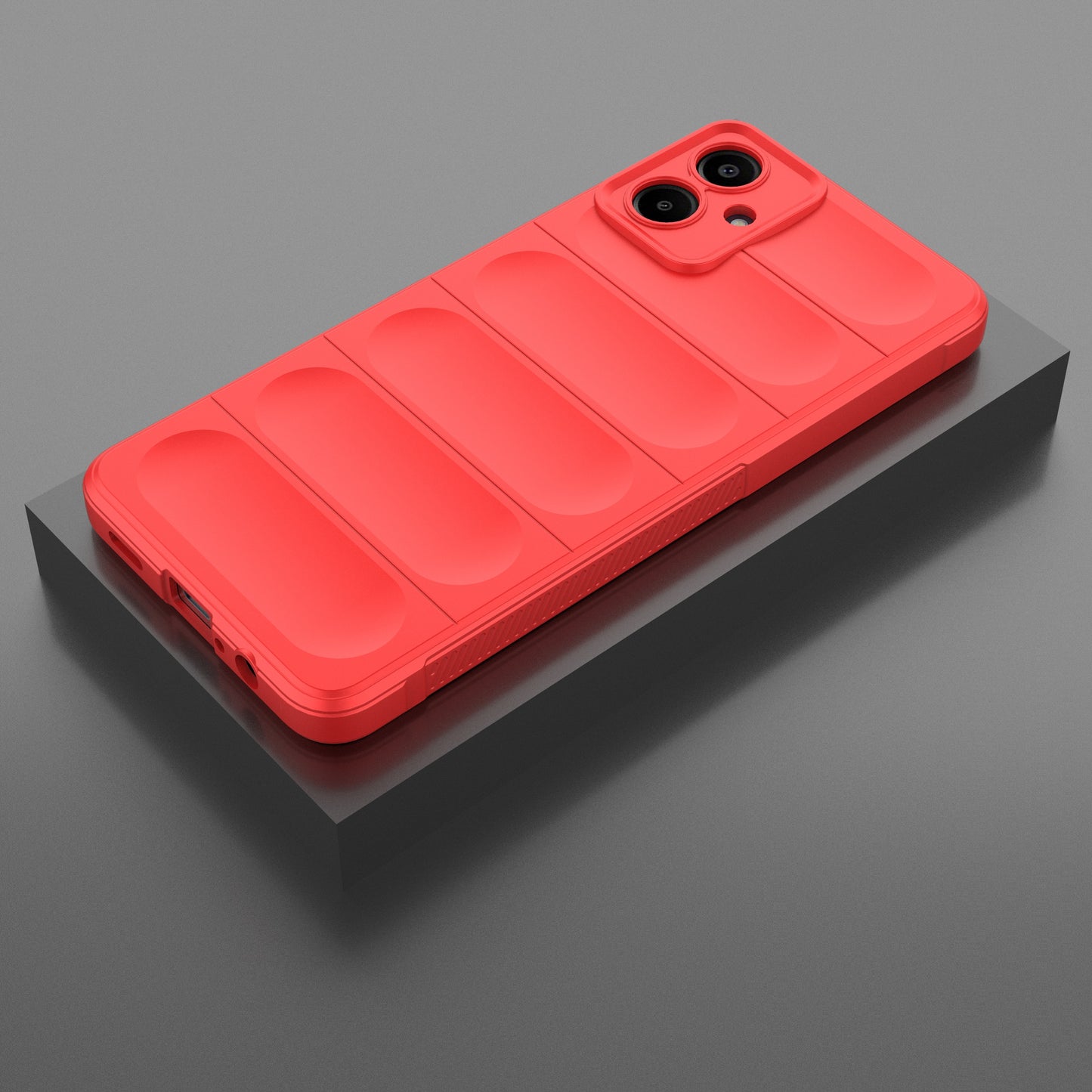 For Samsung Galaxy A06 Case Anti-Drop Soft TPU Rugged Phone Back Cover - Red