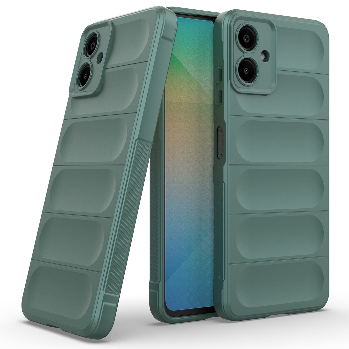 For Samsung Galaxy A06 Case Anti-Drop Soft TPU Rugged Phone Back Cover - Green