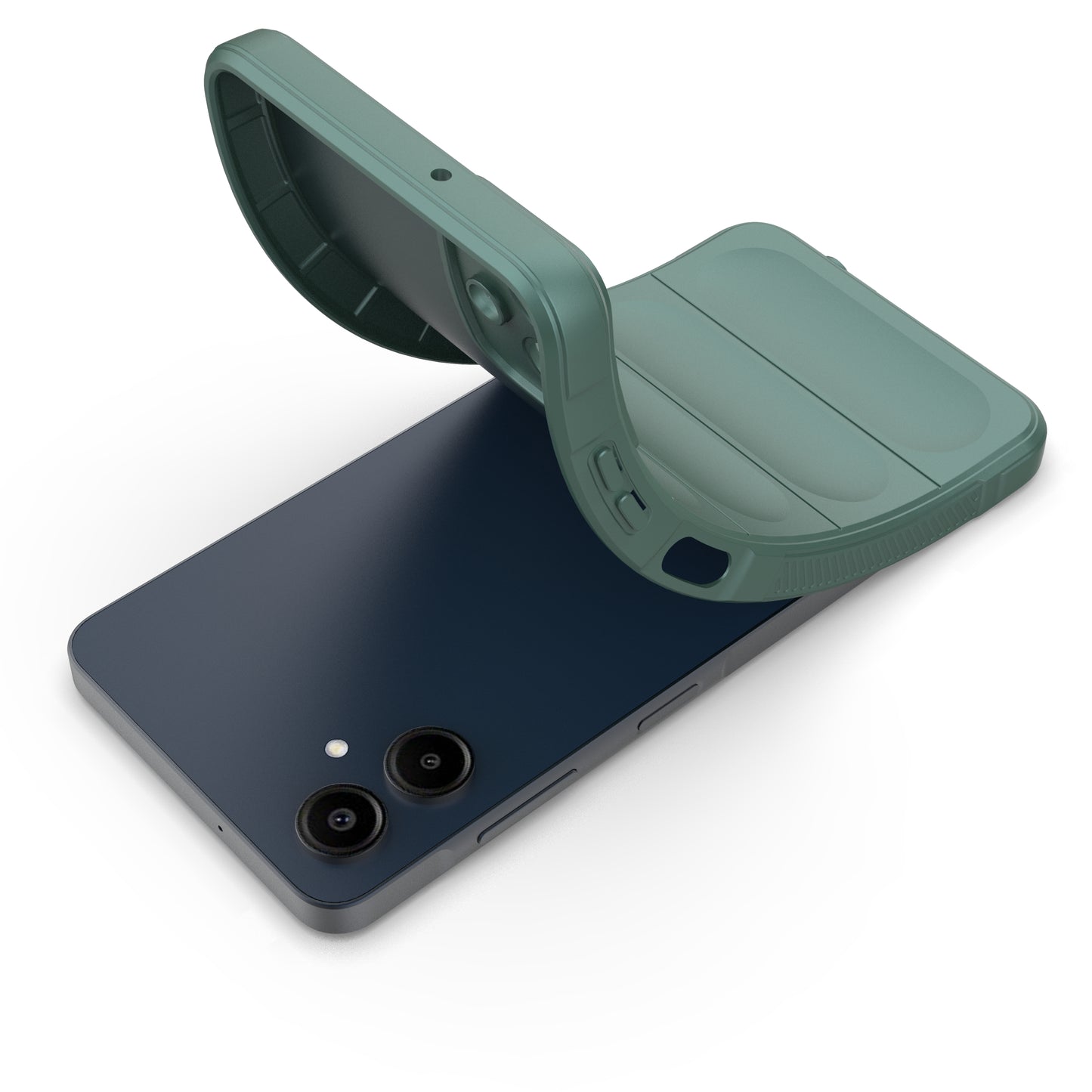 For Samsung Galaxy A06 Case Anti-Drop Soft TPU Rugged Phone Back Cover - Green