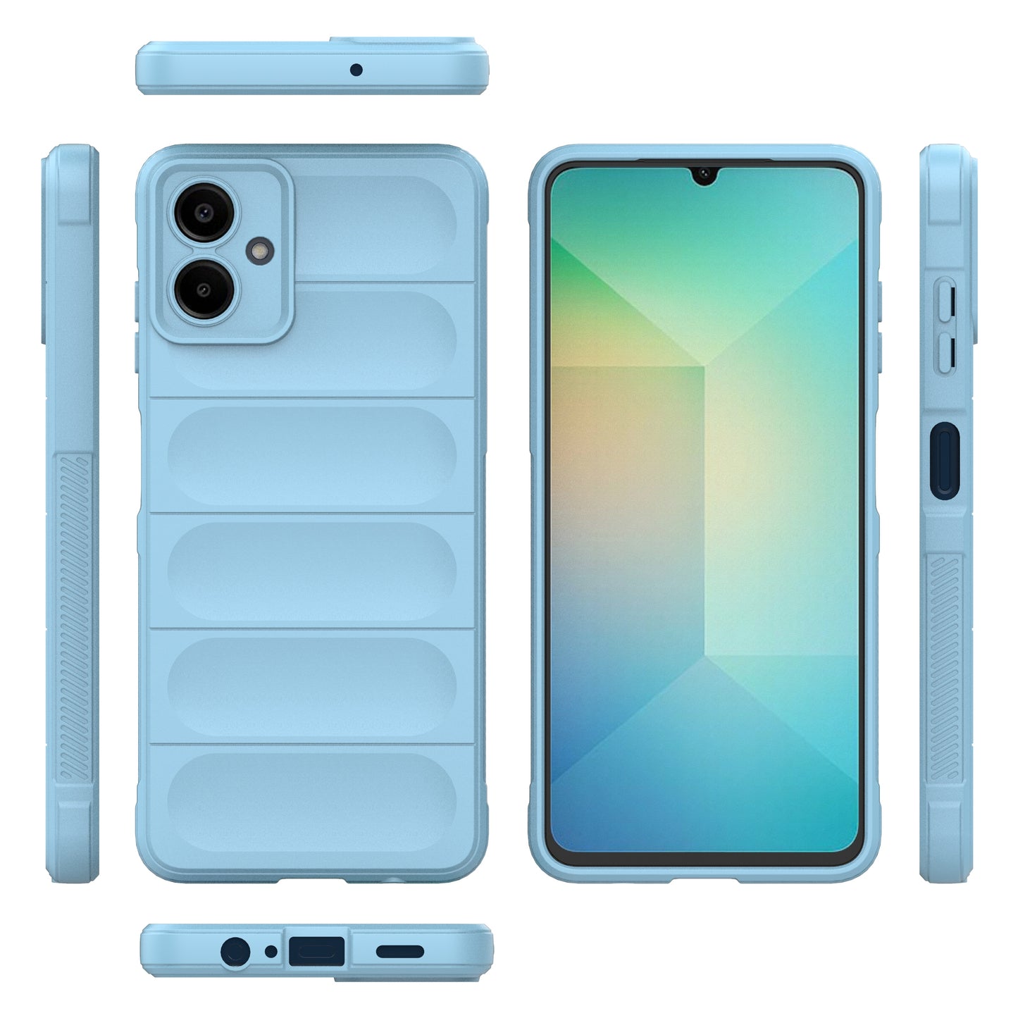 For Samsung Galaxy A06 Case Anti-Drop Soft TPU Rugged Phone Back Cover - Baby Blue