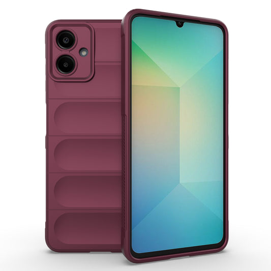 For Samsung Galaxy A06 Case Anti-Drop Soft TPU Rugged Phone Back Cover - Wine Red