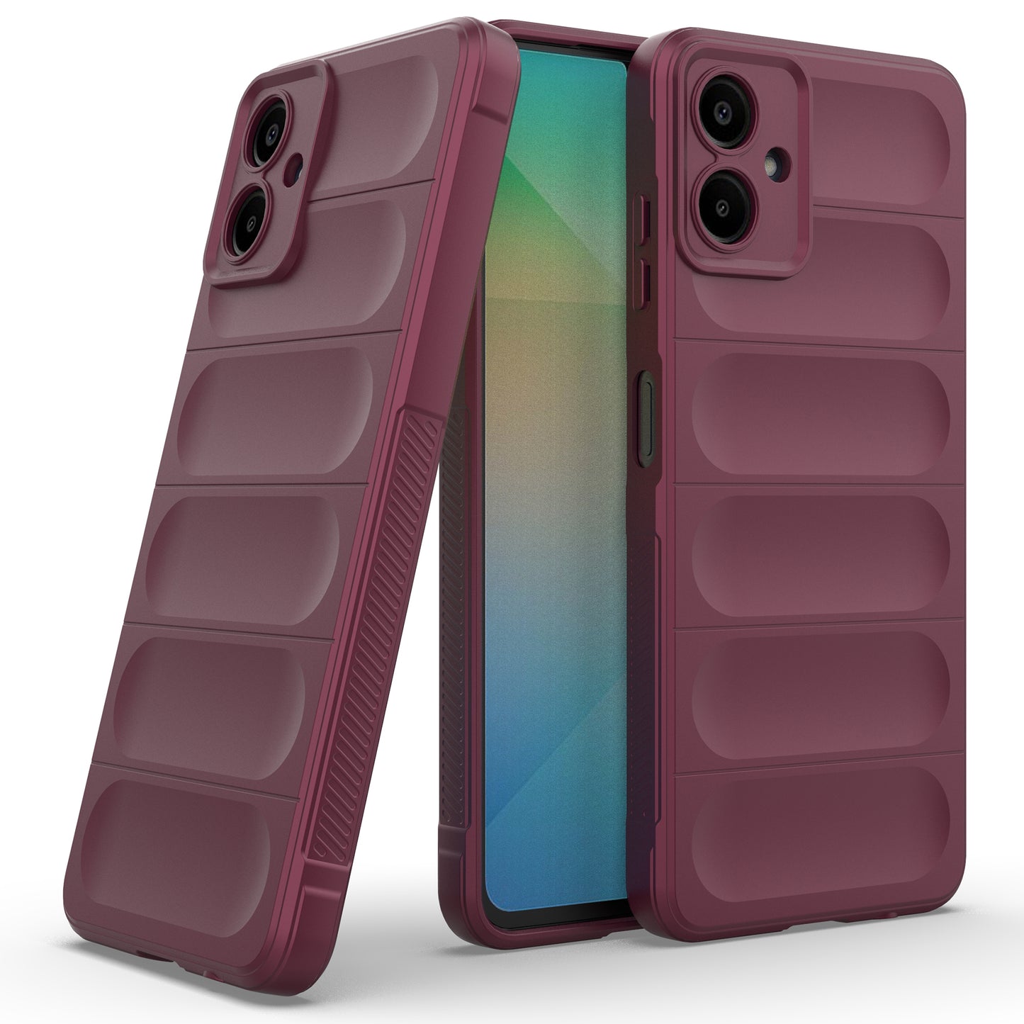 For Samsung Galaxy A06 Case Anti-Drop Soft TPU Rugged Phone Back Cover - Wine Red