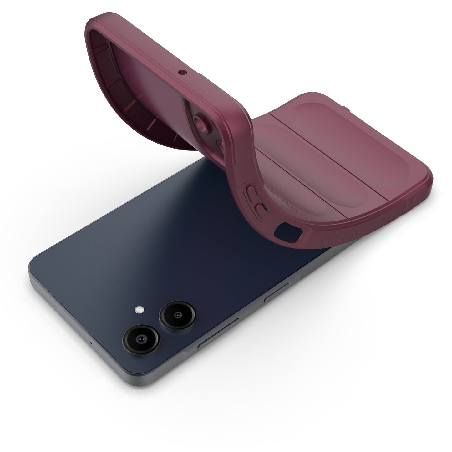 For Samsung Galaxy A06 Case Anti-Drop Soft TPU Rugged Phone Back Cover - Wine Red