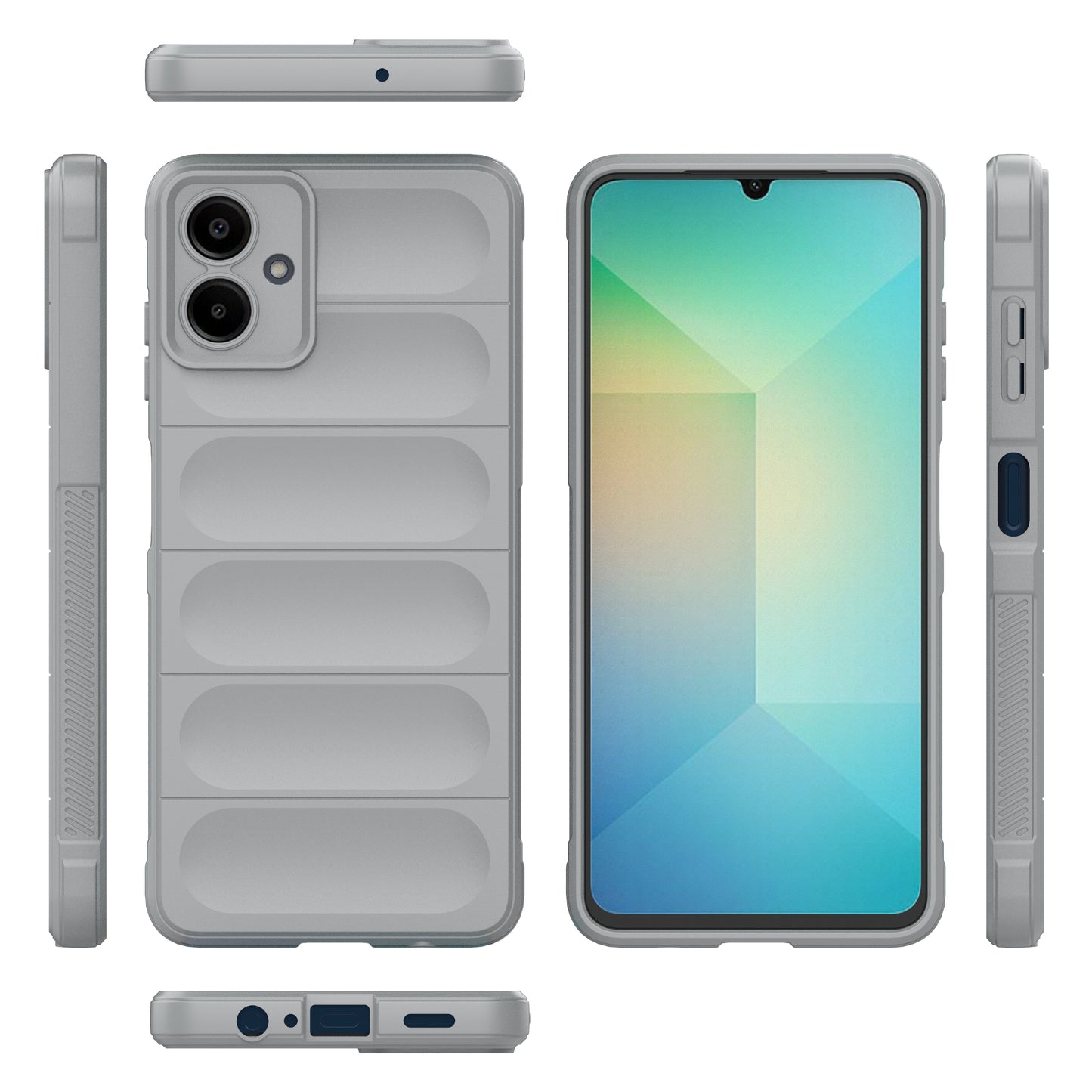For Samsung Galaxy A06 Case Anti-Drop Soft TPU Rugged Phone Back Cover - Light Grey