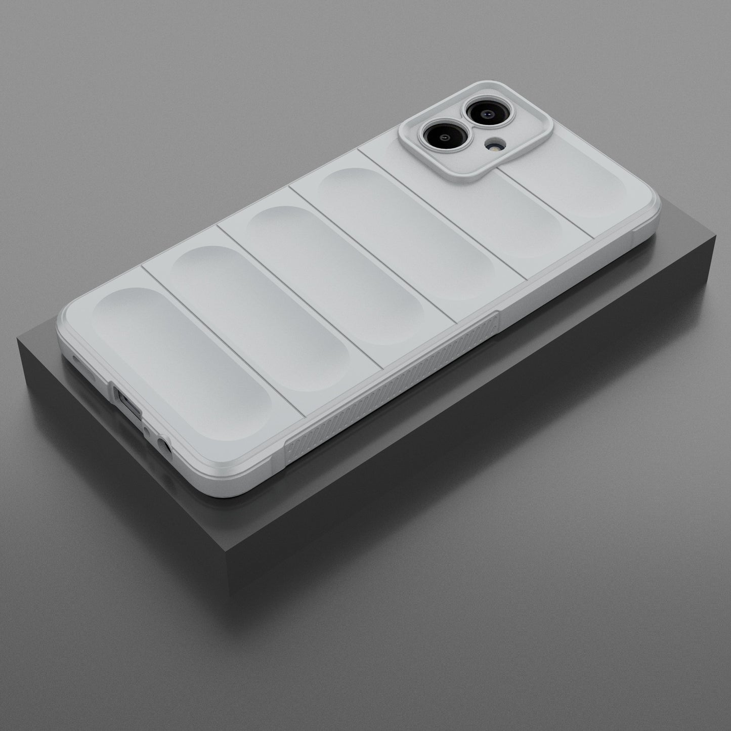 For Samsung Galaxy A06 Case Anti-Drop Soft TPU Rugged Phone Back Cover - Light Grey