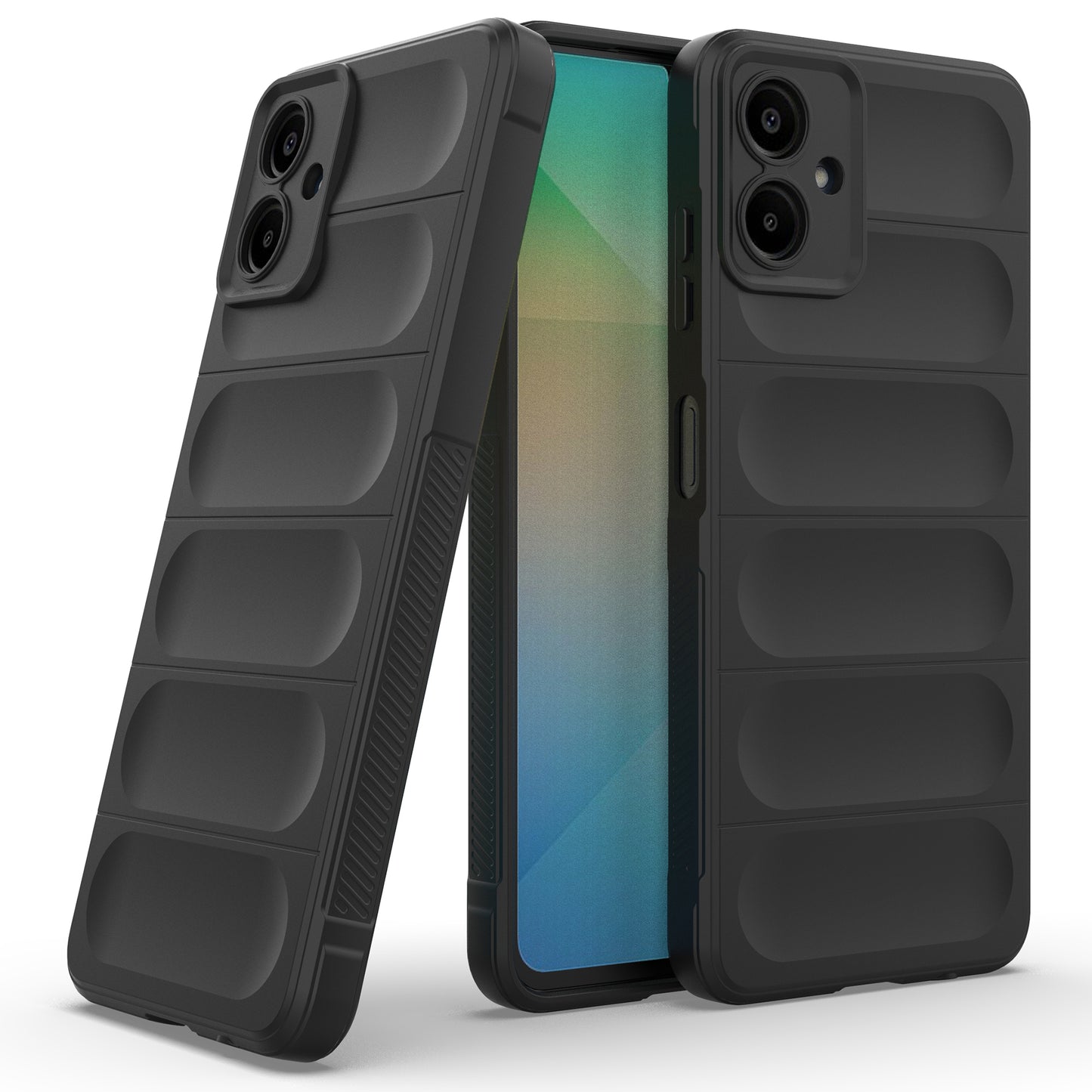 For Samsung Galaxy A06 Case Anti-Drop Soft TPU Rugged Phone Back Cover - Dark Grey