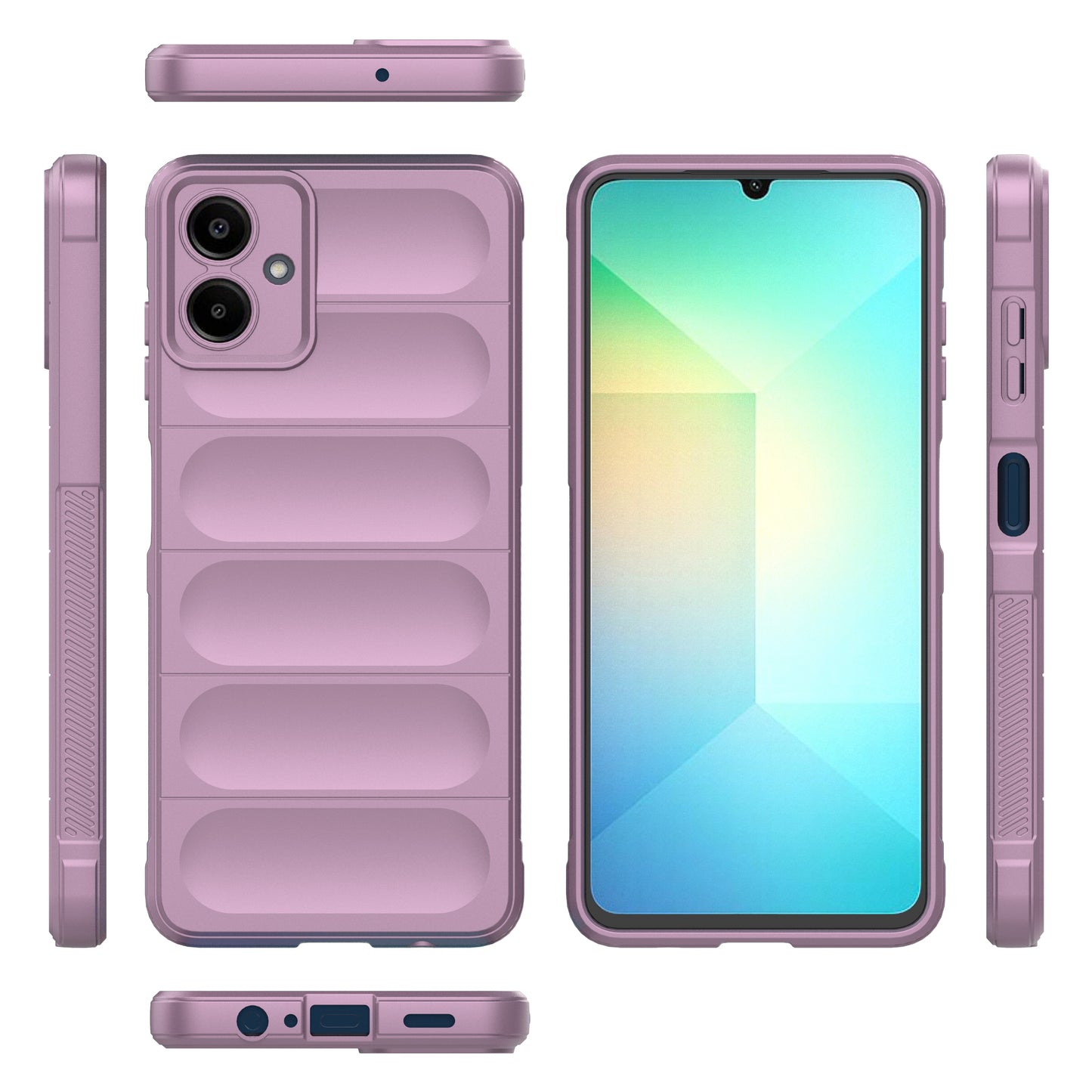 For Samsung Galaxy A06 Case Anti-Drop Soft TPU Rugged Phone Back Cover - Light Purple