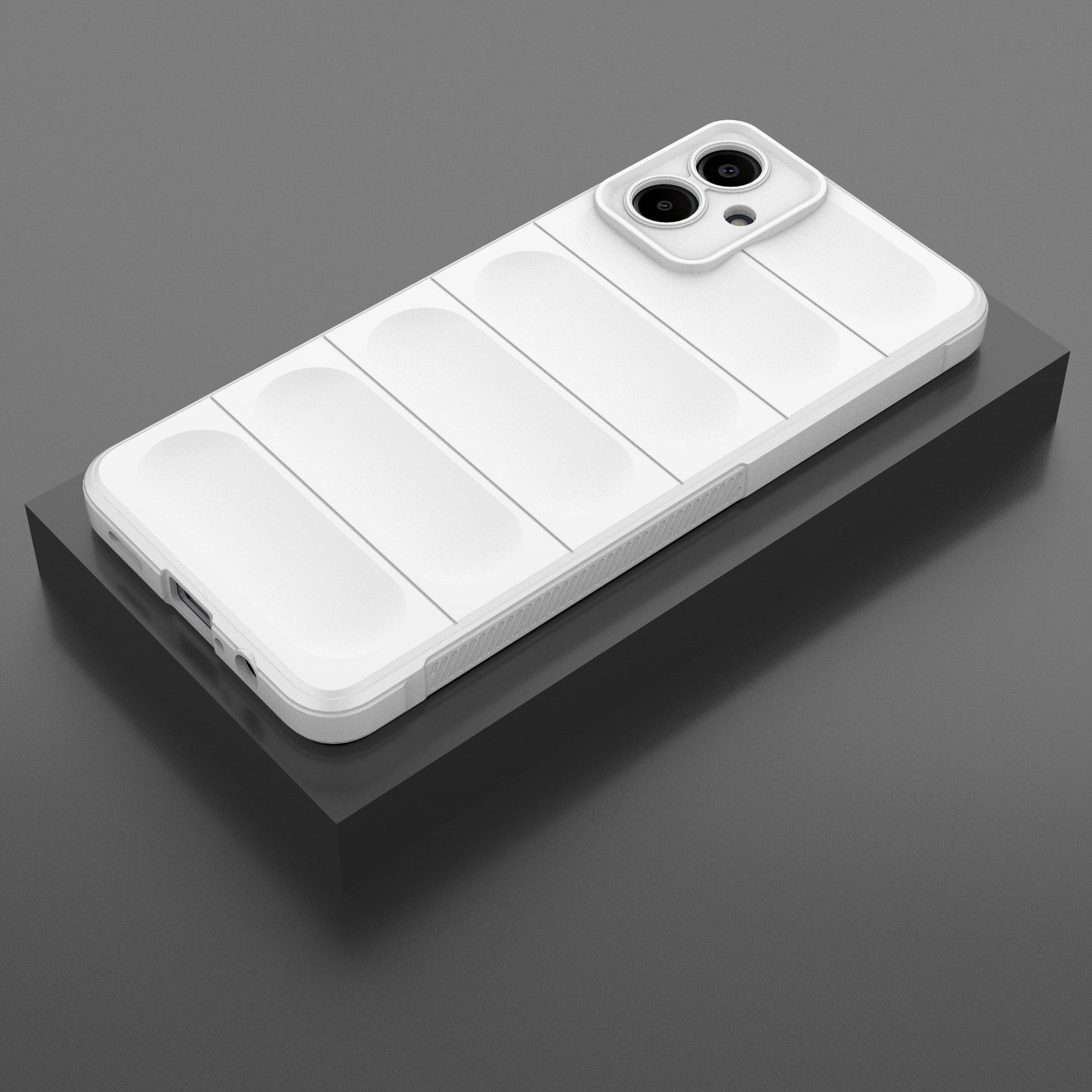 For Samsung Galaxy A06 Case Anti-Drop Soft TPU Rugged Phone Back Cover - White