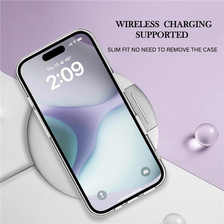 YB IMD Series-16 Style-E For iPhone 16 TPU Case Marble Pattern Electroplating Phone Cover - Rose