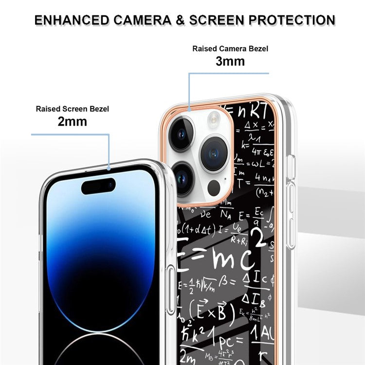 YB IMD Series-16 Style-E For iPhone 16 Pro TPU Case Pattern Printing Phone Back Cover - Equation