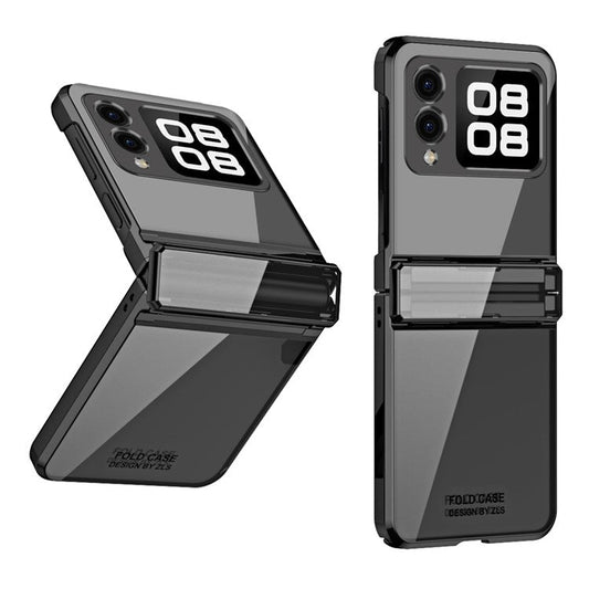 For Huawei nova Flip 5G Case Electroplating PC Folding Phone Cover - Black