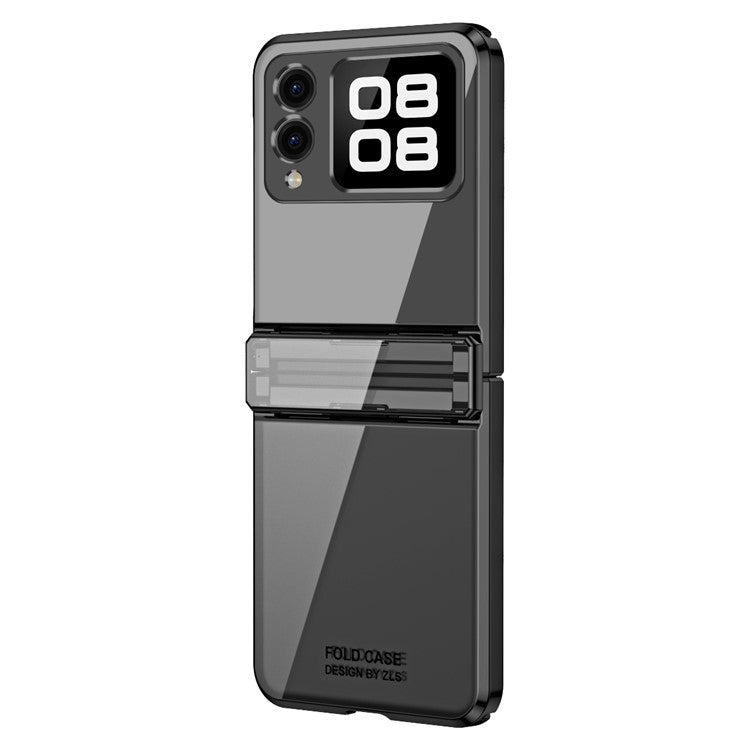 For Huawei nova Flip 5G Case Electroplating PC Folding Phone Cover - Black