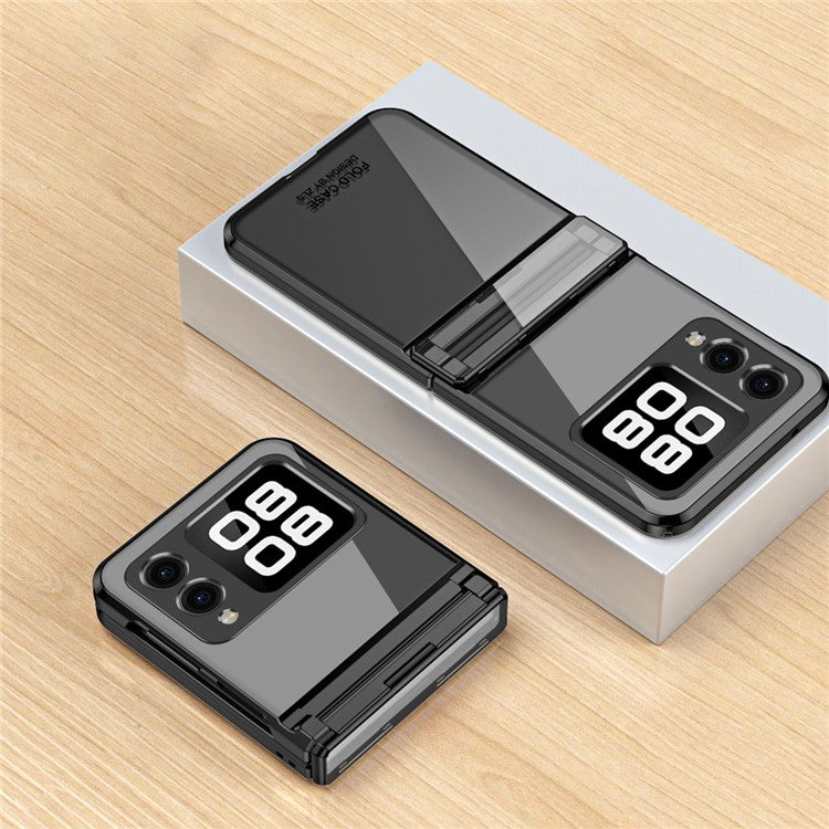 For Huawei nova Flip 5G Case Electroplating PC Folding Phone Cover - Black